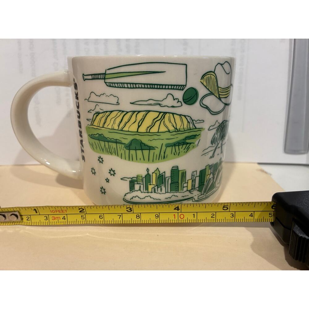 Starbucks Australia Mug (green) - Been There Series 14oz Rare Perfect Condition - Picture 2 of 4